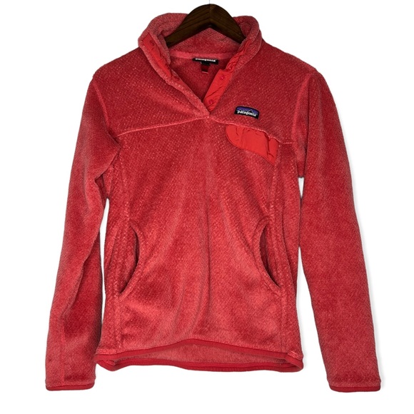 Patagonia Tops - Patagonia Size M Snap-T Fleece RE-TOOL Pullover in Coral